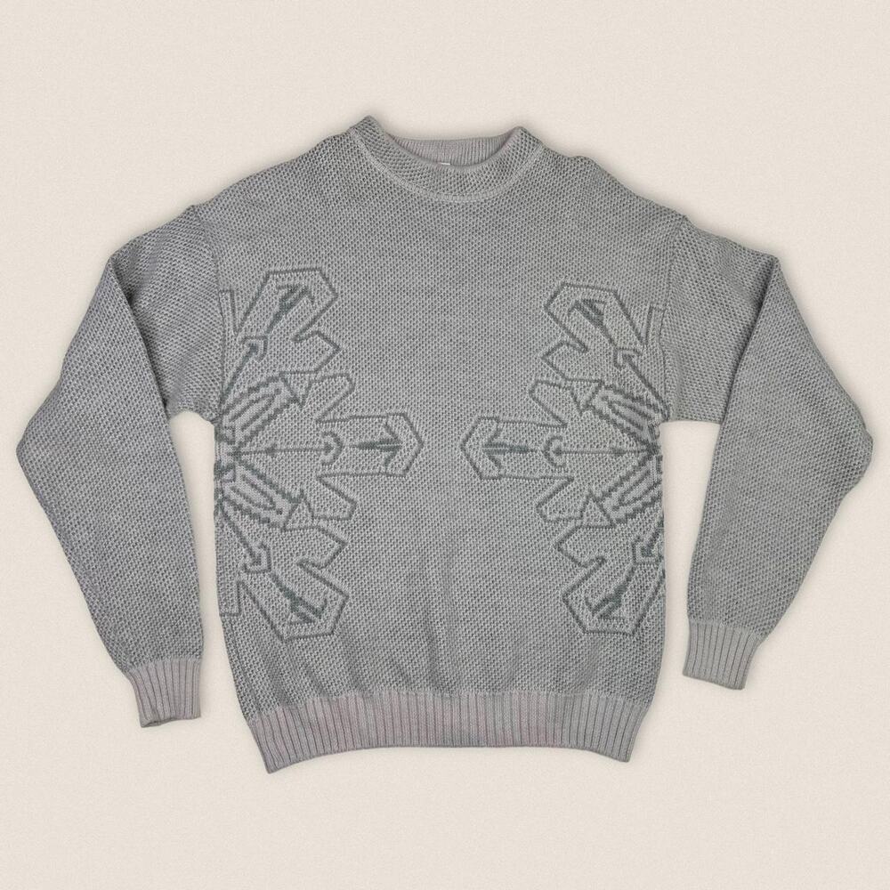Vintage 90s Sweater‎ Crew Neck Reunion Gray Size Large